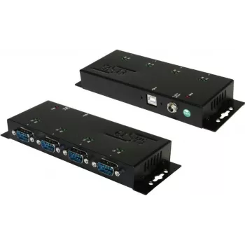 EXSYS EX-1334HMV-2 4 portu USB 2.0 uz RS-232 seriālais adapteris ar metāla korpusu