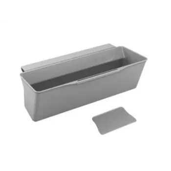 Metaltex Cleantex virtuves atkritumu savākšanas paplāte, pelēka plastmasa, 3L, piekarināma pie skapja durvīm, bez instrumentiem 297526000