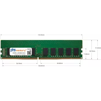 PHS-memory 32GB DDR4 ECC UDIMM 2400MHz PC4-19200E atmiņa QNAP TVS-682 SP570503