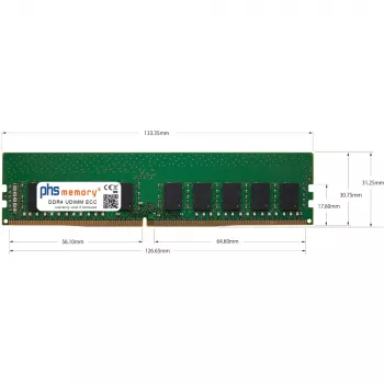 PHS-memory 32GB DDR4 2400MHz ECC UDIMM atmiņa MSI MS-98H9-Q170 (SP571937)
