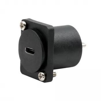 EXSYS EX-49167 D-Type USB-C sieviešu uz vīriešu panel montāžas adapteris, USB 3.2 Gen 2, 10Gbps