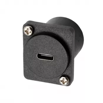 EXSYS EX-49167 D-Type USB-C sieviešu uz vīriešu panel montāžas adapteris, USB 3.2 Gen 2, 10Gbps