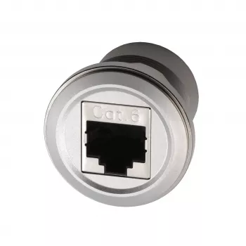 EXSYS EX-49196 metāla RJ45 savienotājs, Cat.6a ekranēts, panelī montējams, sudraba