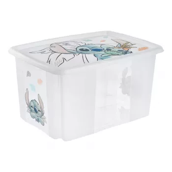 keeeper uzglabāšanas kaste karolina Stitch, 45 litru sakraujama/iebūvējama kaste ar vāku, caurspīdīgs PP, 1 gabals 1223900131900