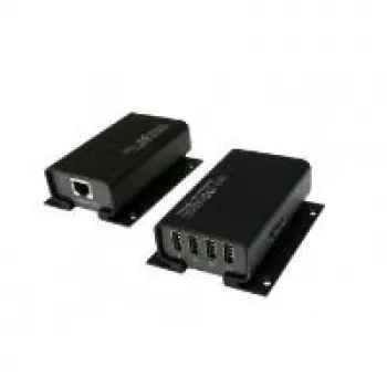 EXSYS EX-1444 4 portu USB 2.0 pagarinātājs pa Cat.5/6, līdz 100 m