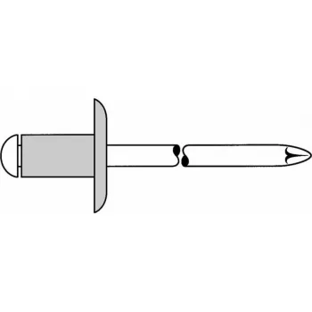 GESIPA aklo kniedes 4,0 x 12,0 mm Alumīnijs/Tērauds ar lielu galvu - 500 gab. (1454097)