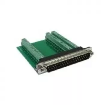 EXSYS EX-49035 D-SUB 37 kontaktu vīrišķais uz 39 polu skrūvju spaiļu bloka adapteris, zaļš/sudraba