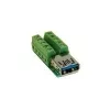 EXSYS EX-49060 adapteris, 10 kontaktu USB 3.0 ligzda – spaiļu bloks