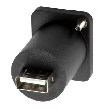 EXSYS EX-49157 D-Tipa USB 2.0 panelī montējams adapteris, USB-B sievišķais uz USB-A sievišķo