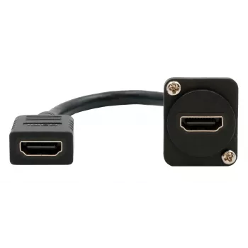 EXSYS D-Type HDMI Female to Female kabeļa adapteris 20 cm 4K 60Hz Panel Mount EX-49163