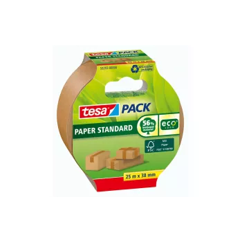 tesa STANDARD ecoLogo® 58293 iepakojuma lente, brūna, 25 m x 38 mm