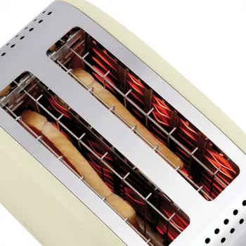 Russell Hobbs 26551-56 tosteris divām šķēlēm, ļoti platas atveres, atkausēšana un uzsildīšana