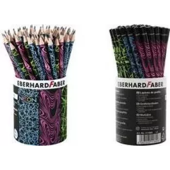 FABER-CASTELL EBERHARD FABER NEON HB grafīta zīmuļi, 72 gab., apaļš futrālis, 2,0 mm grafīts, bez koksnes 511899