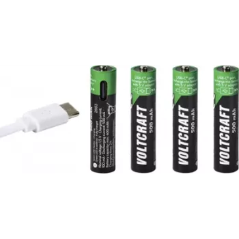 VOLTCRAFT Micro (AAA) Li-Ion akumulatori 500 mAh 1,5 V 4 gab. (VC-17275565)
