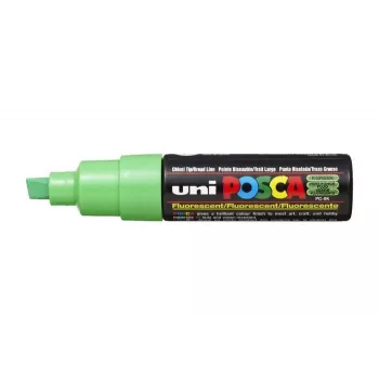 POSCA PC-8K pigmenta marķieris neona zaļš ar kaltveida uzgali 8,0 mm PC8K V FLUO