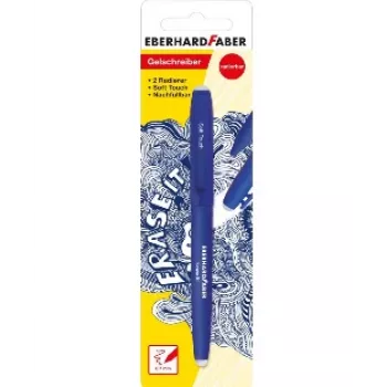 Faber-Castell Eberhard Faber Erase It! dzēšama gēla pildspalva, zila, 0,7 mm, ar uzpildi, 582181