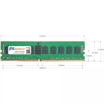 PHS-memory 32GB DDR4 ECC UDIMM 3200MHz PC4-25600E operatīvā atmiņa Synology RackStation RS3626xs SP619473
