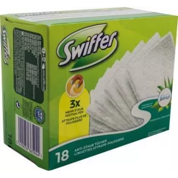 Swiffer Dry Sweeping Cloths papildināšanas komplekts 18 gab. ar Febreze smaržu