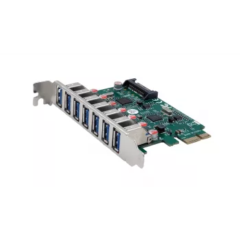 EXSYS USB 3.2 Gen 1 PCIe kartes ar 7 portiem (VIA mikroshēma) EX-11088-2