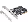 EXSYS EX-12001-2 PCIe x2 Low-Profile USB 3.2 Gen 2x2 adapteris