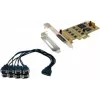 EXSYS EX-45368 PCIe 8 portu RS-232/422/485 seriālā karte ar zema profila kronšteinu (SystemBase)