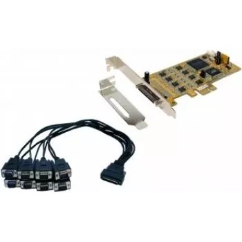 EXSYS EX-45368 PCIe 8 portu RS-232/422/485 seriālā karte ar zema profila kronšteinu (SystemBase)