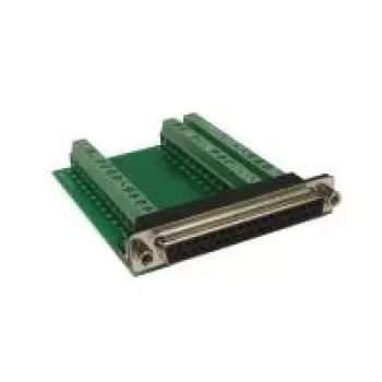EXSYS EX-49040 D-SUB 37-pin male to screw terminal block adapter, zaļš/sudraba