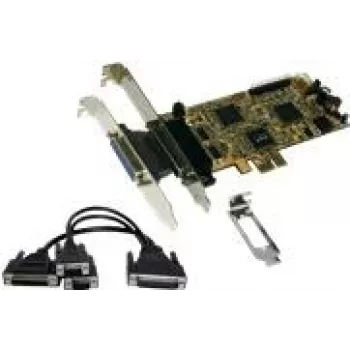 EXSYS EX-44344 2S/2P PCI-Express Multi I/O karte ar astoņkāja kabeli, RS232 un IEEE1284