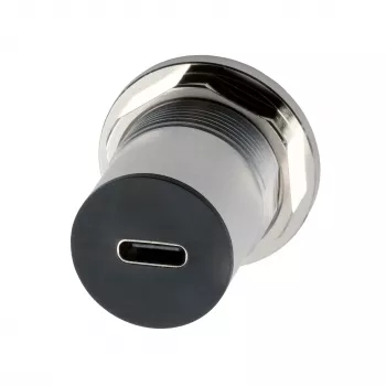 EXSYS EX-49195 USB-C sievišķais uz USB-C sievišķais panelī montējams adapteris, metāls, USB 3.2 Gen 1