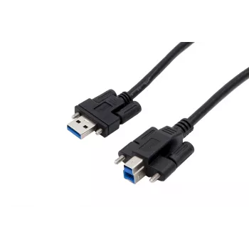 EXSYS EX-K1572V USB 3.0 kabelis, 2m, Type A Male to Type B Male, melns