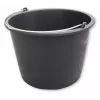 Bradas KTW20 celtniecības spainis 20 L PVC melns apaļš ar metāla rokturi un tilpuma skalu