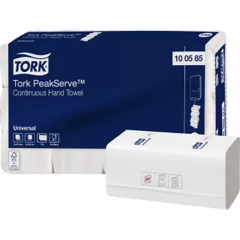 TORK PeakServe® Continuous™ H5 salvetes rokām, interfold, 1 kārta, baltas, 4920 salvetes (100585)