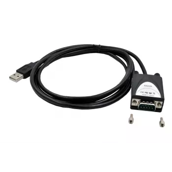 EXSYS EX-1311-2IS USB 2.0 uz RS-232 seriālais adapteris ar FTDI FT232RL mikroshēmu, 921,6 Kbps, DB9 vīrišķais, 0,8 m kabelis