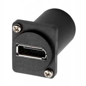 EXSYS EX-49151 D-Type panelmontāžas DisplayPort adapteris, sievišķais uz sievišķo, 8K 30Hz, HDR, DSC, HDCP 2.2, zeltīti kontakti