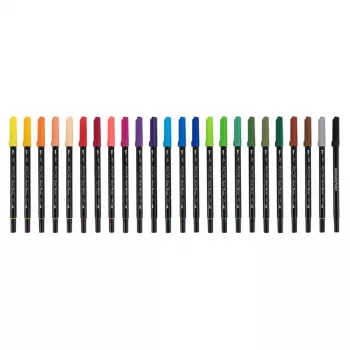 Faber-Castell Eberhard Faber Artist Color divu galu marķieru komplekts ar 24 flomāsteriem, finiera un otiņas uzgaļi, dažādas krāsas 558224