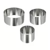 Metaltex apaļi nerūsējošā tērauda gatavošanas gredzeni, 3 gab., sudraba, 45 mm augstums 204536010
