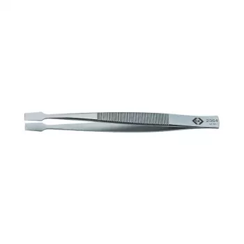 C.K Tools T2364 industriālās pincetes 120 mm nerūsējošais tērauds, smails taisns gals, pretmagnētiskas, skābju izturīgas