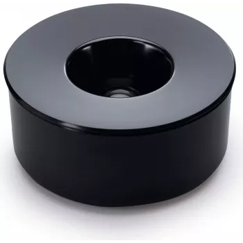 DURABLE KULAN pašdzēsošs smaržu necaurlaidīgs pelnu trauks, melns ar nerūsējošā tērauda ieliktni, 100 mm 1799021000