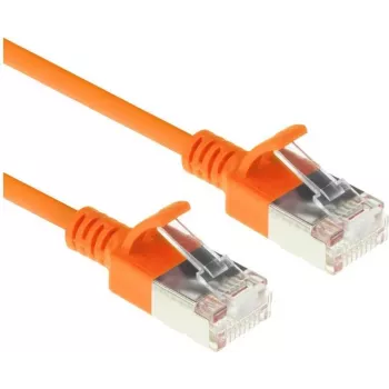 ACT DC7130 0,15m LSZH U/FTP CAT6A Datacenter Slimline tīkla kabelis ar Snagless RJ45, oranžs