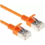 ACT DC7130 0,15m LSZH U/FTP CAT6A Datacenter Slimline tīkla kabelis ar Snagless RJ45, oranžs