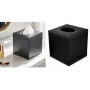 DEFLECTO DEFTISSQU kvadrātveida salvetes kārbas pārvalks no mākslīgās ādas, melns