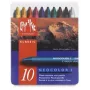 Caran d'Ache Neocolor I vaska pastelis, 10 gab. komplekts, apaļi, papīra ietvaros, homogēnas krāsas 7000.310