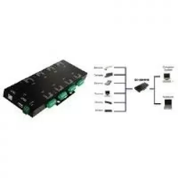EXSYS EX-1339HMVS 8 portu USB 2.0 uz RS-232/422/485 seriālais adapteris ar optisko izolāciju
