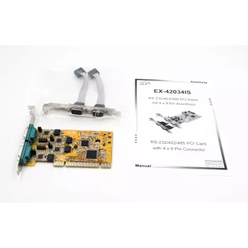 EXSYS EX-42034IS 4 portu RS-232/422/485 PCI sērijas karte ar pārsprieguma aizsardzību un optisko izolāciju