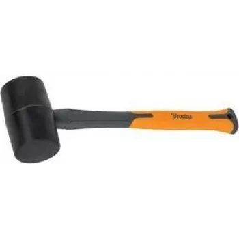 Bradas gumijas āmurs 450 g, antracīta/oranžs, 340 mm stiklašķiedras rokturis ar neslīdošu TPR pārklājumu DIY-HF6045