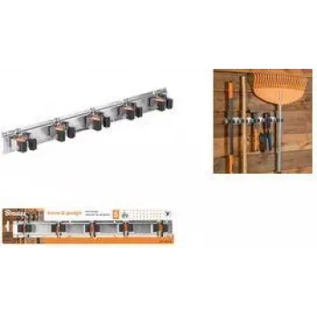 Bradas DIY-HG1212 5-vietu slotas un instrumentu turētājs ar metāla sliedi un rullīšu skavām