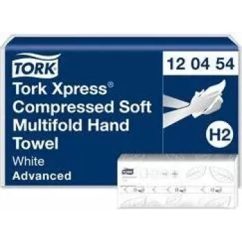 TORK Xpress Multifold roku dvieļu papīrs, 212 x 320 mm, W-fold sistēma H2, Advanced, tissue, embosēts, balts - 1 saišķis (600454)