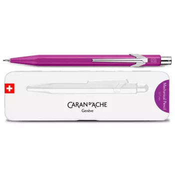 CARAN D'ACHE 844 Colormat-X mehāniskā zīmuļa 0,7 mm, violets satīna alumīnija sešstūra korpuss 844.605
