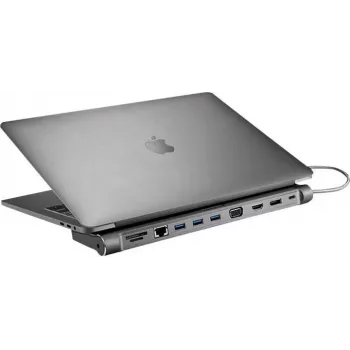 XTREMEMAC XWH-CDH-13 12 portu USB-C dokstacija, Space Gray