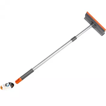 Bradas ES2110 teleskopiskais auto logu tīrītājs ar sūkli un gumijas skrāpi, 600-950 mm, sūkļa platums 200 mm